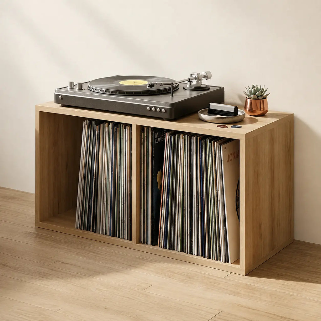 Meuble Vinyle pour Platine Chêne Sonoma 71 cm | Sonik