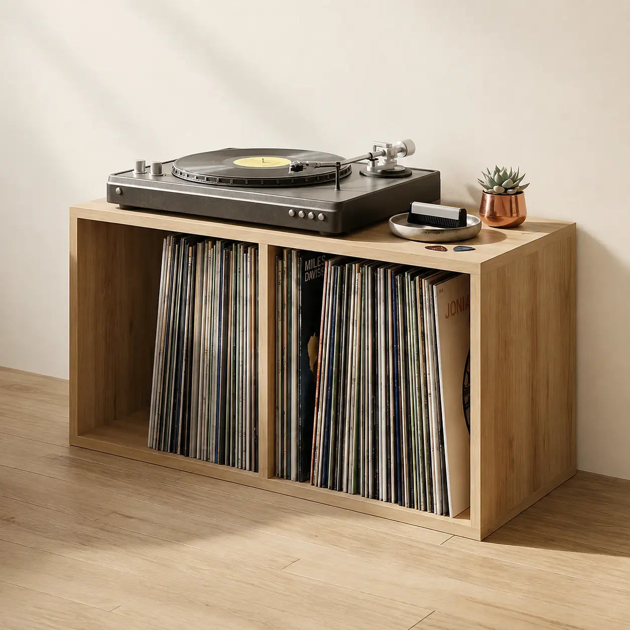 Meuble Vinyle pour Platine Chêne Sonoma 71 cm | Sonik