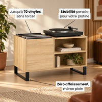 Meuble Vinyle pour Platine Chêne Sonoma 85 cm | Savor
