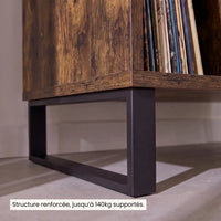 Meuble Vinyle pour Platine Chêne Fumé Vertical 84,5 cm | Dolio