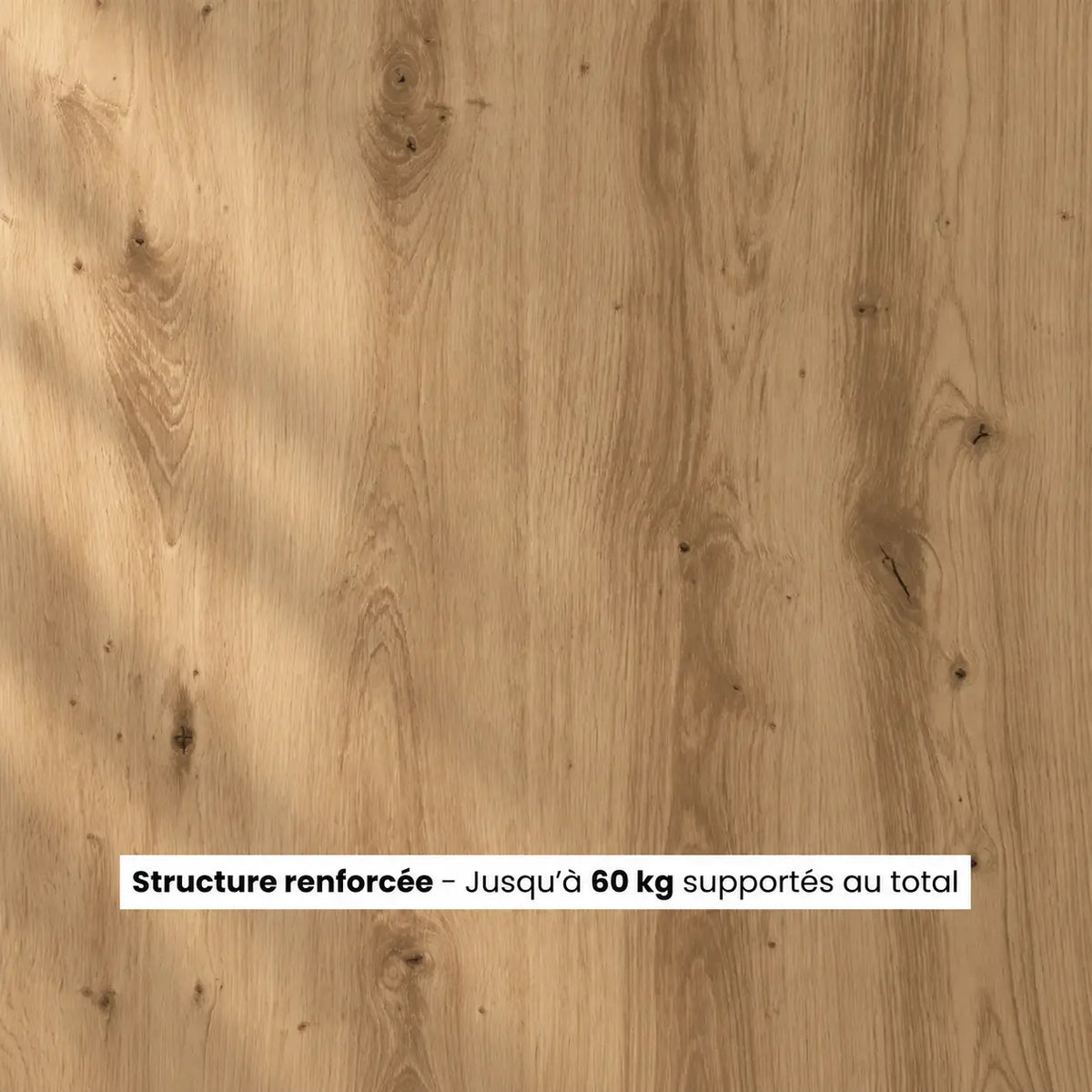 Meuble Vinyle pour Platine Chêne Artisanal 121 cm | Vaska