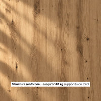 Meuble Vinyle pour Platine Chêne Artisanal Vertical 85 cm | Solin