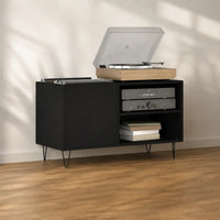 Meuble Vinyle pour Platine Noir 85 cm | Arven