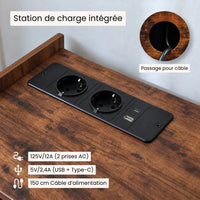 Meuble Vinyle pour Platine Marron Rustique 76 cm | Talvo