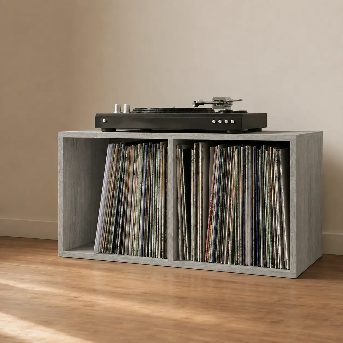 Meuble Vinyle pour Platine Gris Sonoma 71 cm | Grisma