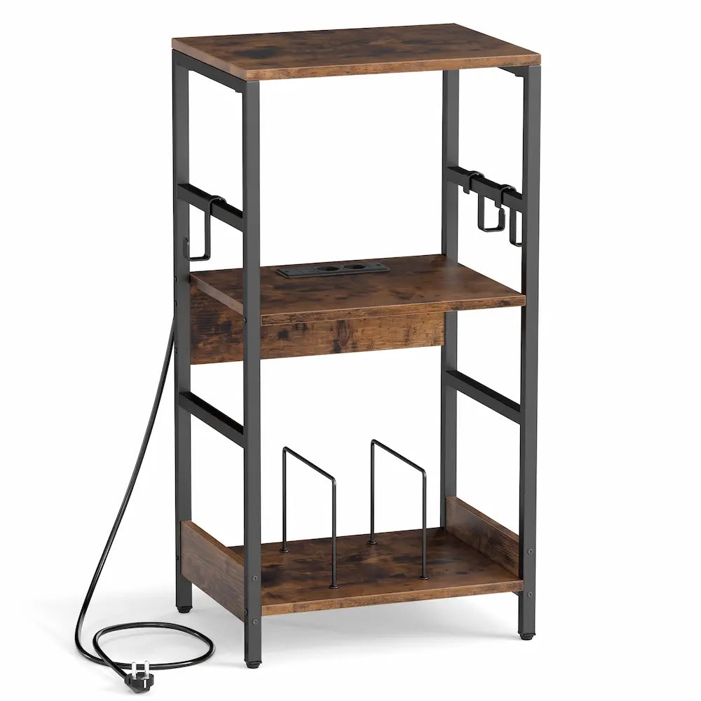 Meuble platine vinyle couleur bois foncé