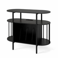 Meuble Vinyle pour Platine Noir 90 cm avec LED RGB | Baloe