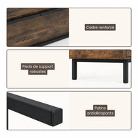 Meuble Vinyle pour Platine Rétro Café 91 cm | Breto