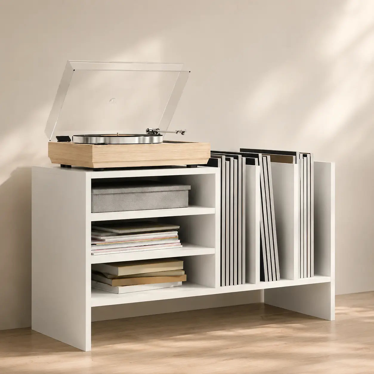 Meuble Vinyle pour Platine Blanc 78,5 cm | Luma