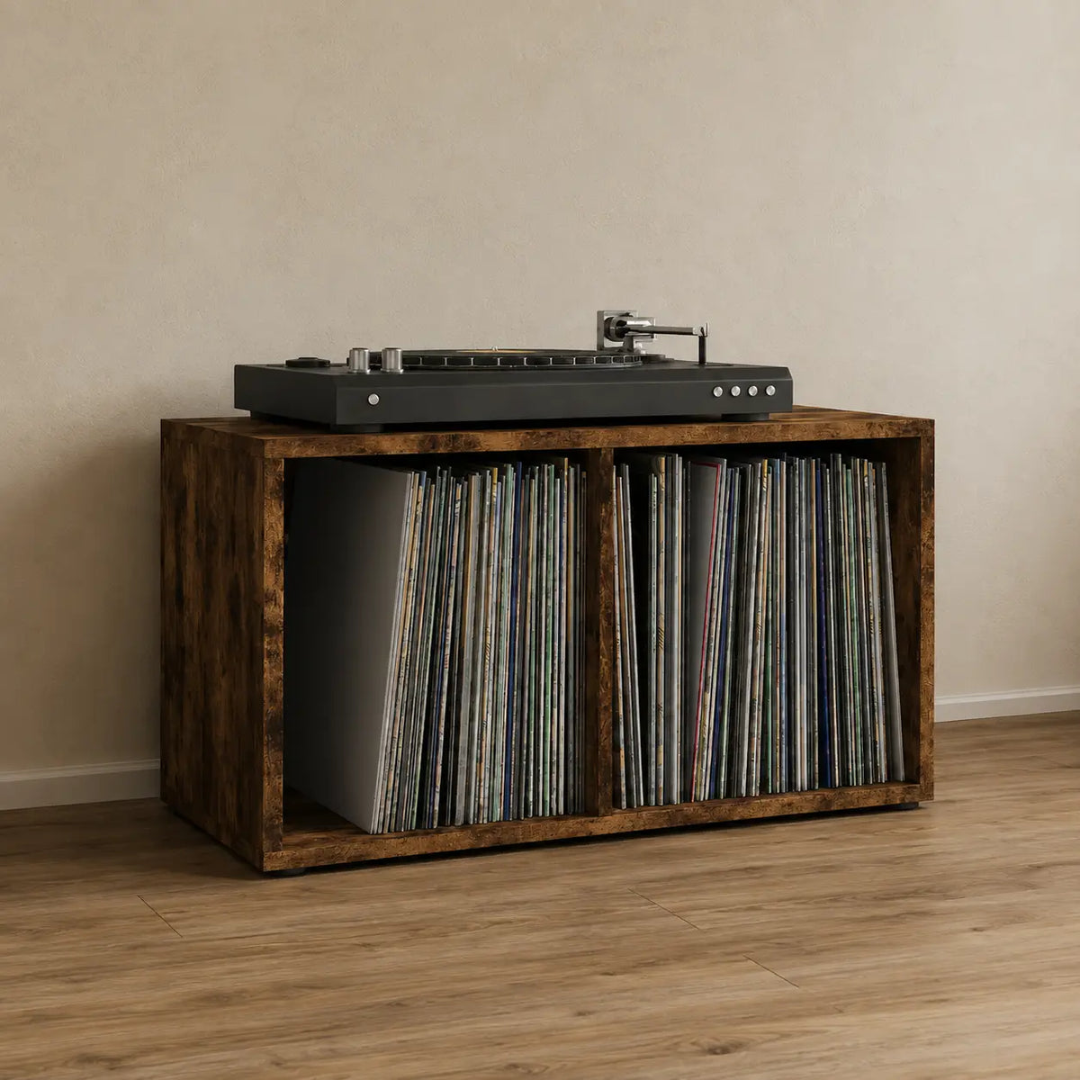Meuble Vinyle pour Platine Chêne Fumé 71 cm | Daska