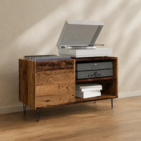 Meuble Vinyle pour Platine Vieux Bois 84,5 cm | Oden