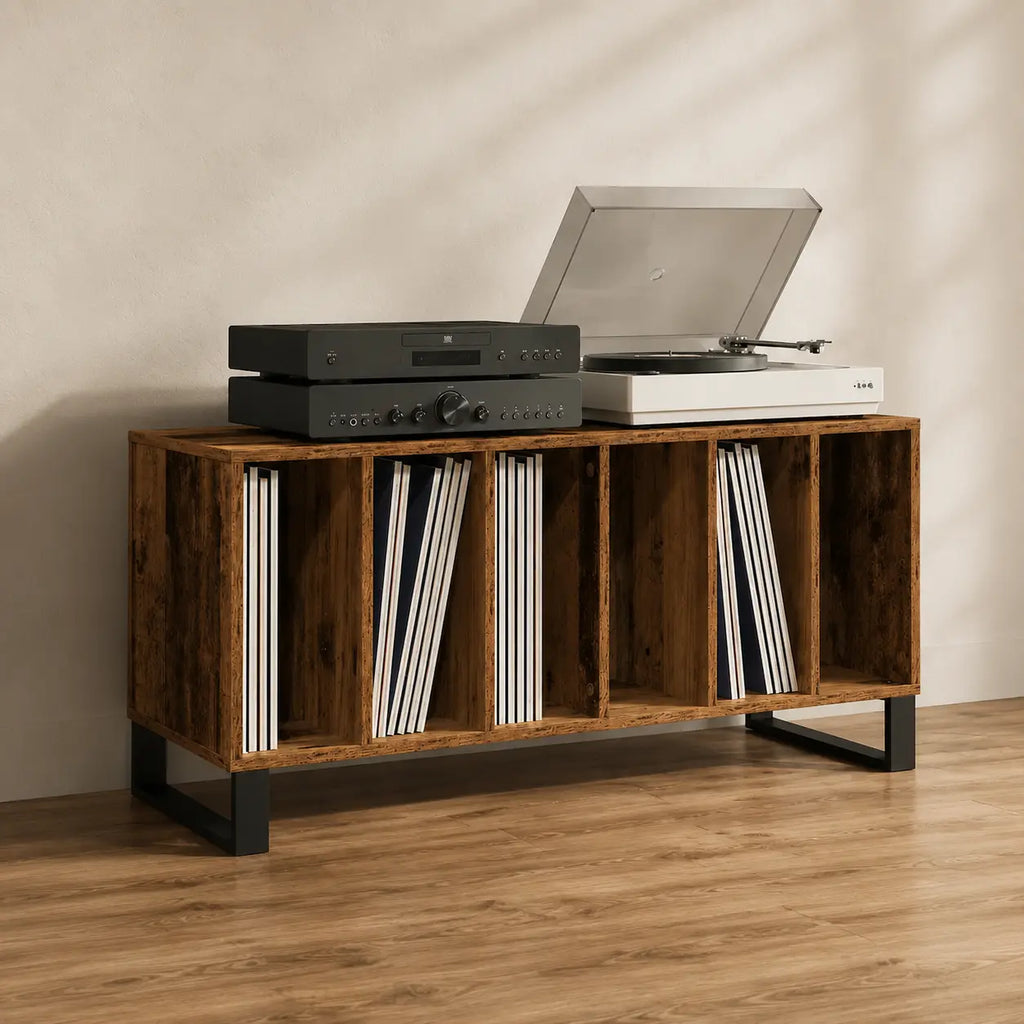 Meuble Vinyle pour Platine Bois Ancien 100 cm | Arko