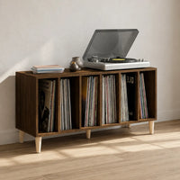 Meuble Vinyle pour Platine Chêne Marron 100 cm | Chroma