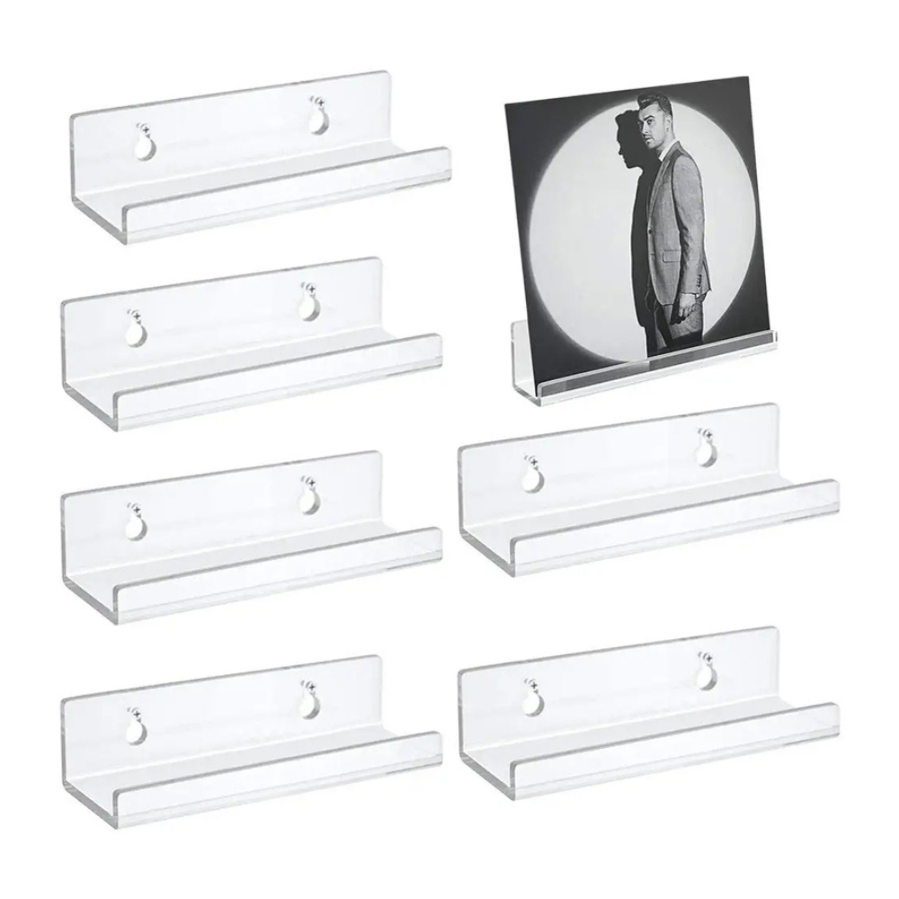 6 supports muraux en acrylique pour vinyles
