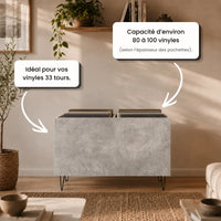 Bac rangement vinyle style industriel
