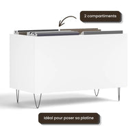 Bac de Rangement Vinyles Blanc 74,5 cm | Belia