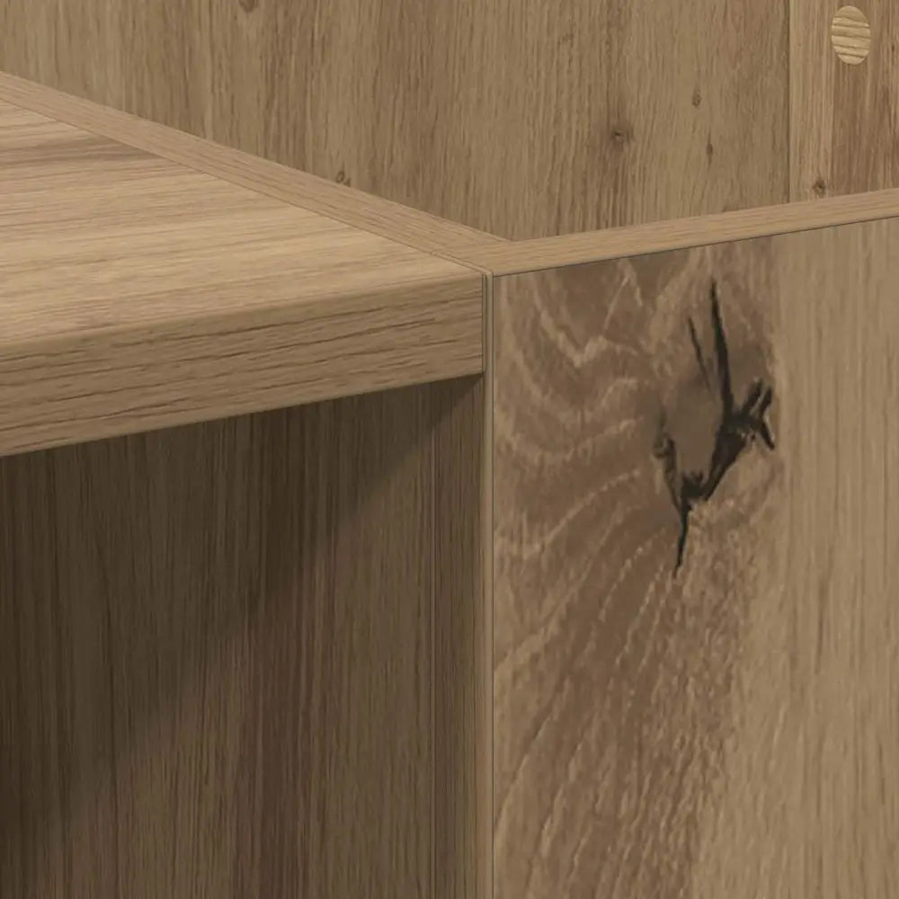 Meuble Vinyle pour Platine Chêne Artisanal 121 cm | Vaska