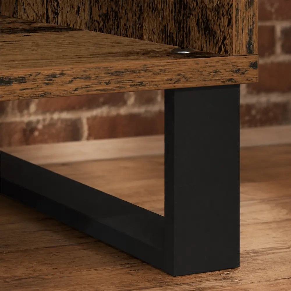 Meuble Vinyle pour Platine Bois Ancien 100 cm | Arko