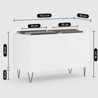 Bac de Rangement Vinyles Blanc 74,5 cm | Belia