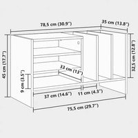 Meuble Vinyle pour Platine Blanc 78,5 cm | Luma