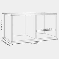 Meuble Vinyle pour Platine Chêne Fumé 71 cm | Daska