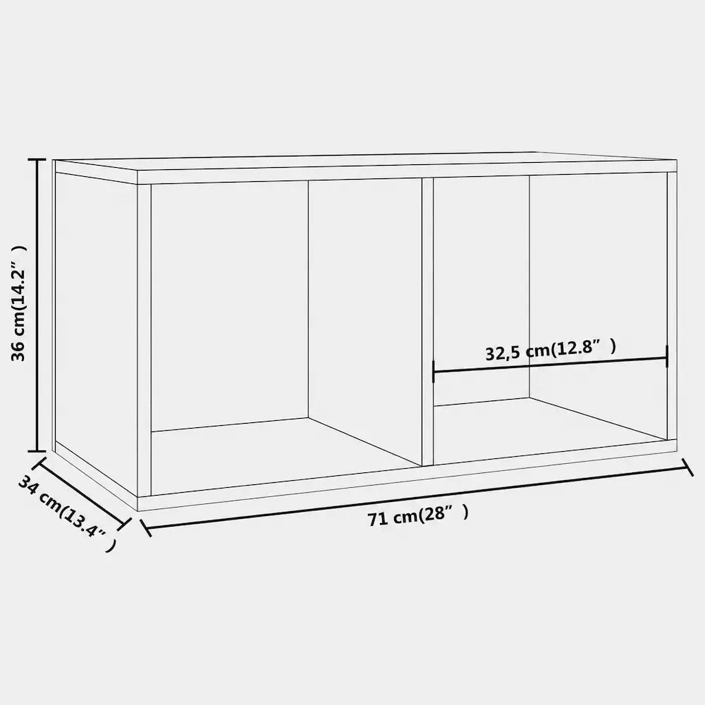 Meuble Vinyle pour Platine Chêne Fumé 71 cm | Daska
