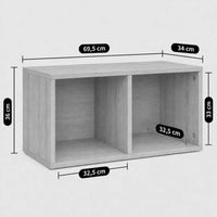 Meuble Vinyle pour Platine Chêne Artisanal 69,5 cm | Kavro