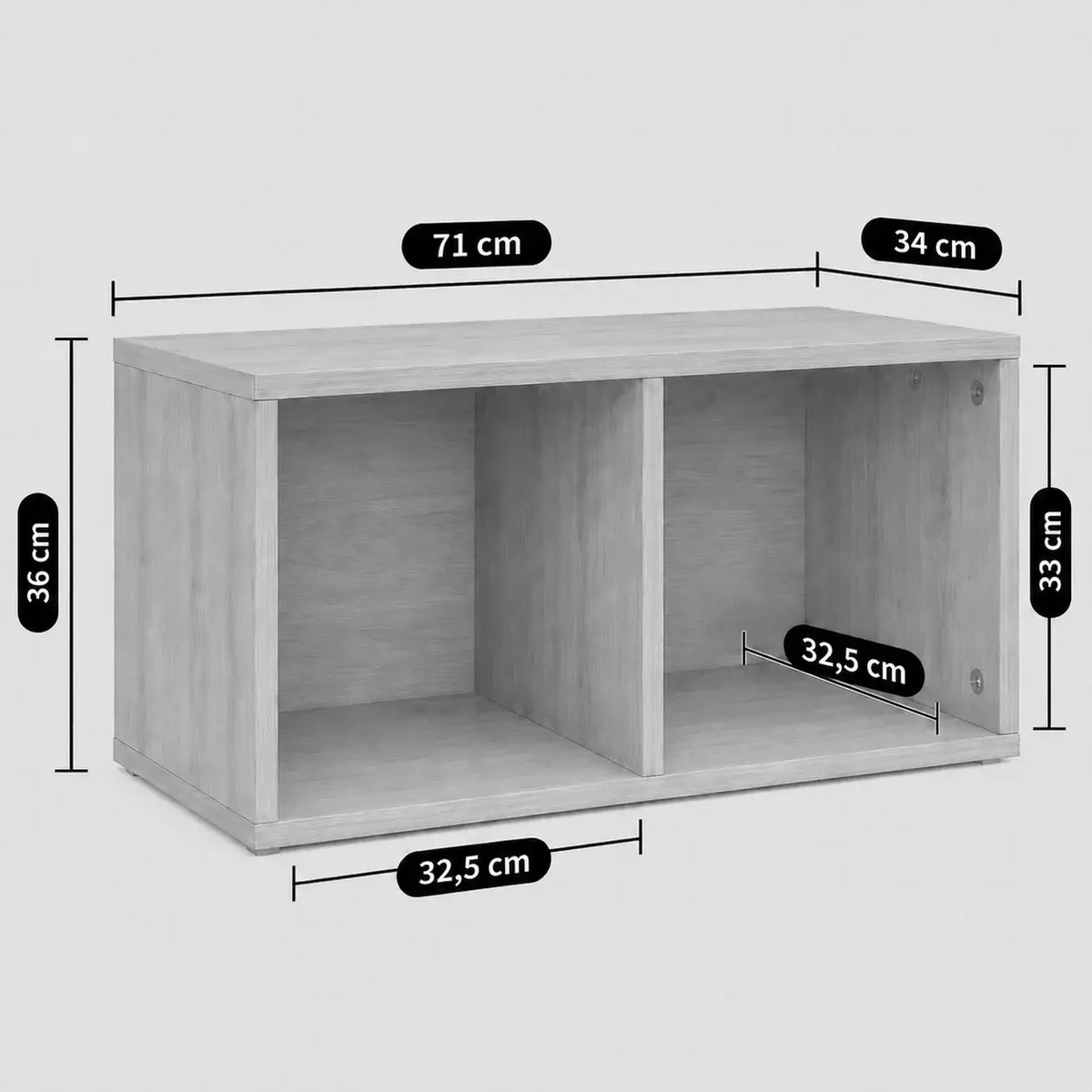 Meuble Vinyle pour Platine Chêne Sonoma 71 cm | Sonik