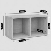 Meuble Vinyle pour Platine Chêne Sonoma 71 cm | Sonik