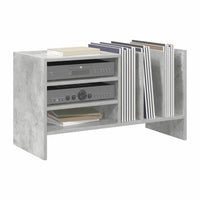 meuble pour platine vinyles en bois couleur gris