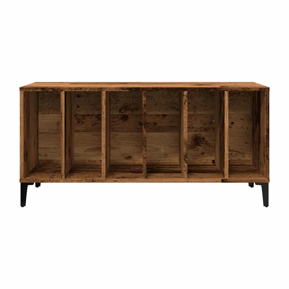 Meuble Vinyle pour Platine Vieux bois 100 cm | Rustik