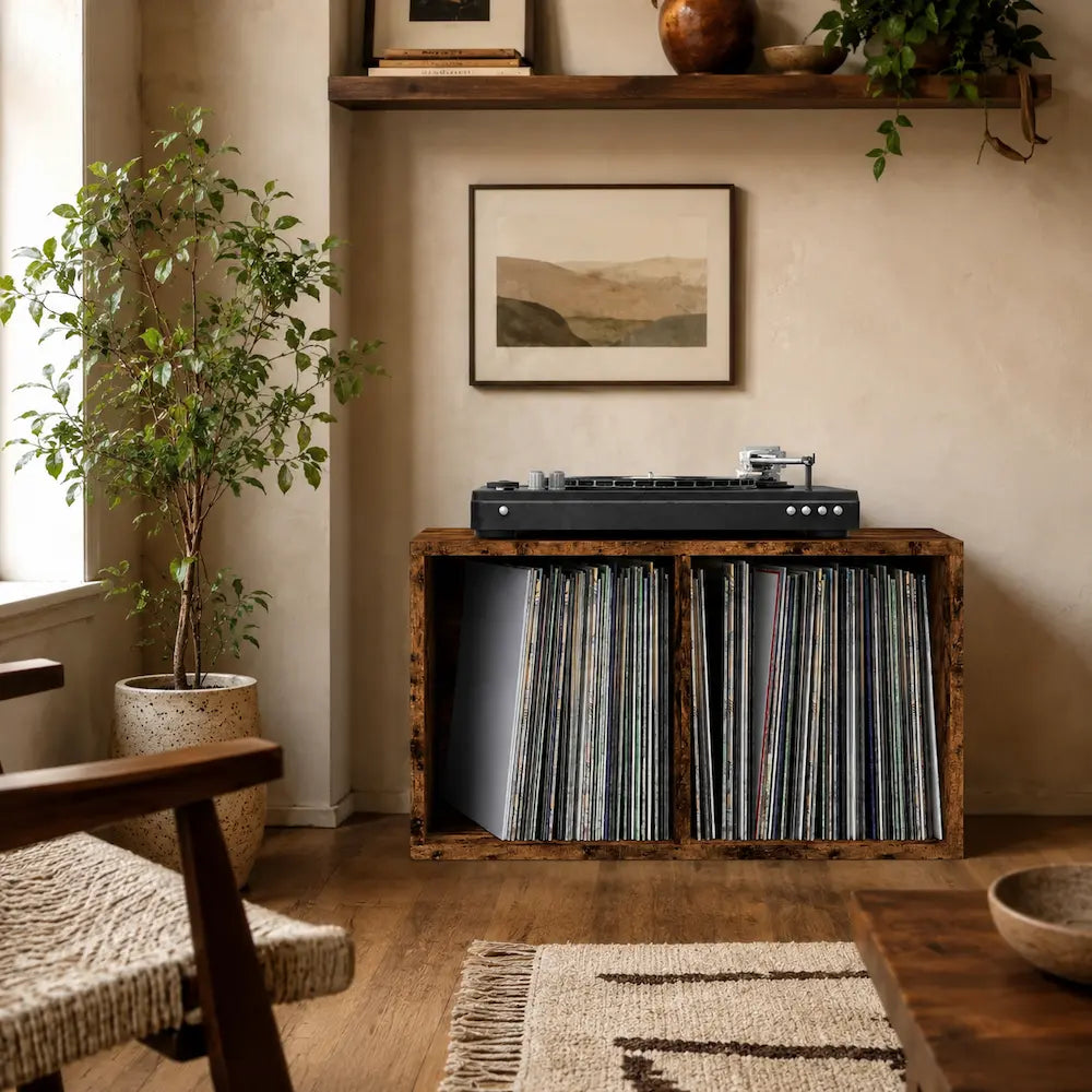 Meuble Vinyle pour Platine Chêne Fumé 71 cm | Daska