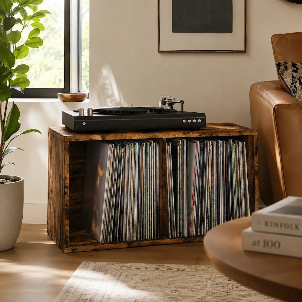 Meuble Vinyle pour Platine Chêne Fumé 71 cm | Daska