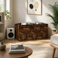 meuble vinyle bac rangement bois