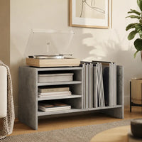 Meuble Vinyle pour Platine Gris Béton 78,5 cm | Belio