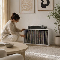 Meuble Vinyle pour Platine Blanc 71 cm | Blanka