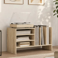 meuble vinyle couleur chêne clair 6 compartiments