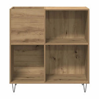 Meuble Vinyle pour Platine Chêne Artisanal Vertical 85 cm | Solin