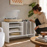 Meuble Vinyle pour Platine Blanc 78,5 cm | Luma