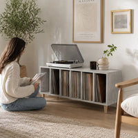 Grand meuble vinyle gris béton style industriel