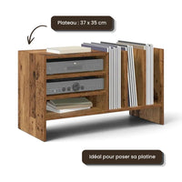 meuble vinyle couleur bois ancien