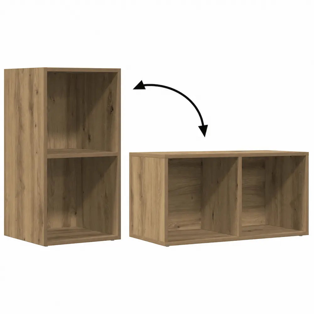 Meuble Vinyle pour Platine Chêne Artisanal 69,5 cm | Kavro
