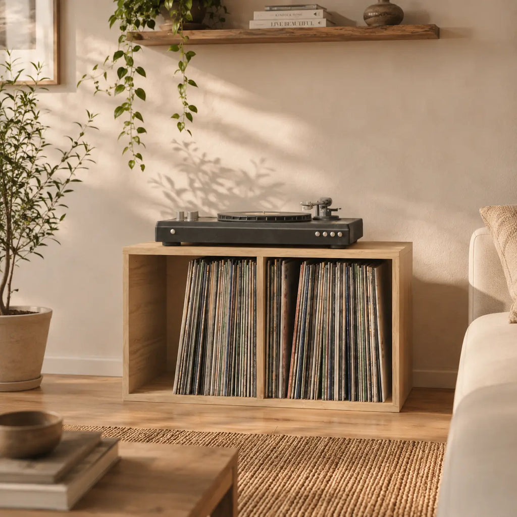 Meuble Vinyle pour Platine Chêne Sonoma 71 cm | Sonik