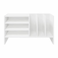 meuble pour vinyles bois blanc