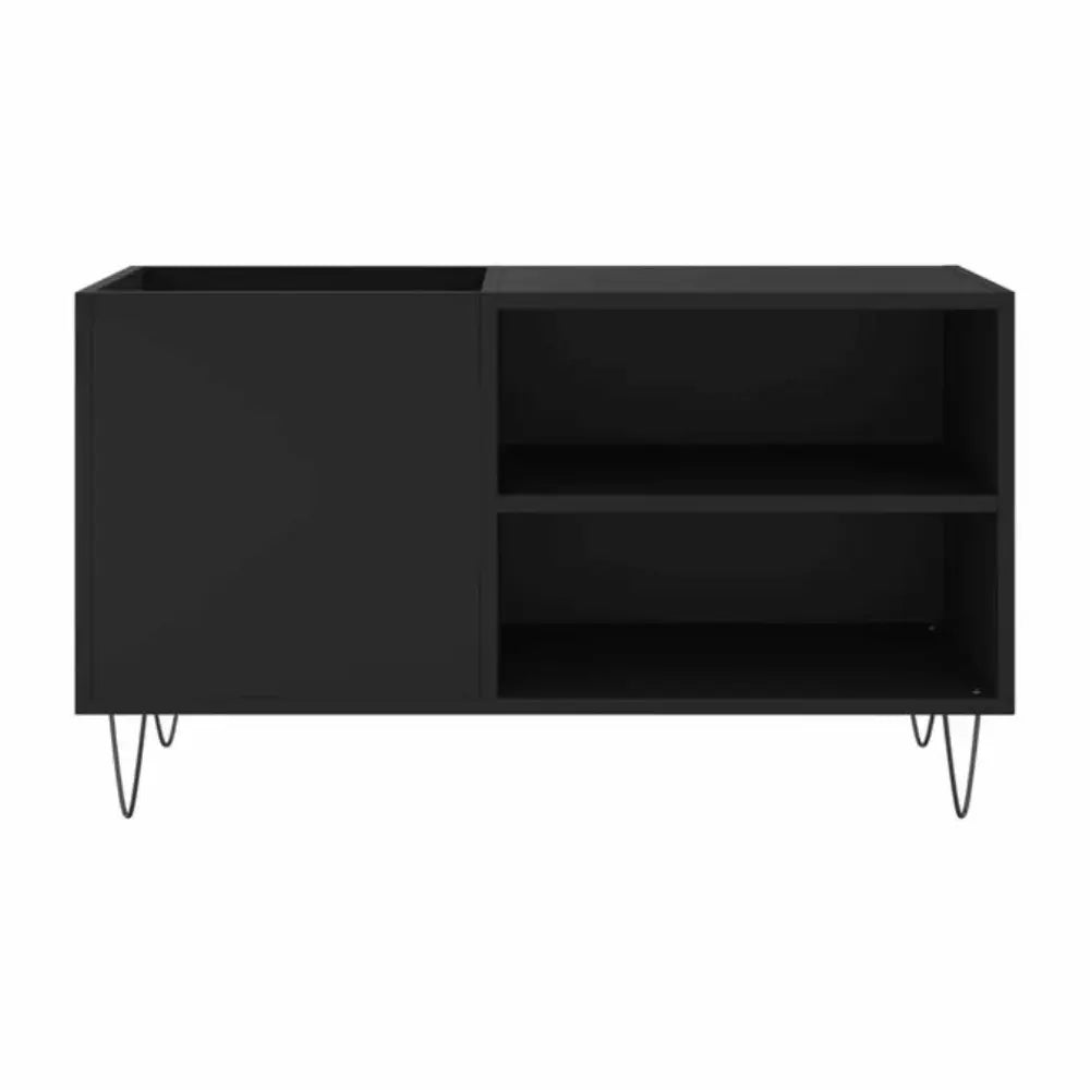 meuble vinyle bois noir