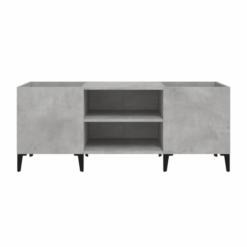 Meuble Vinyle pour Platine Gris Béton 121 cm | Gravo