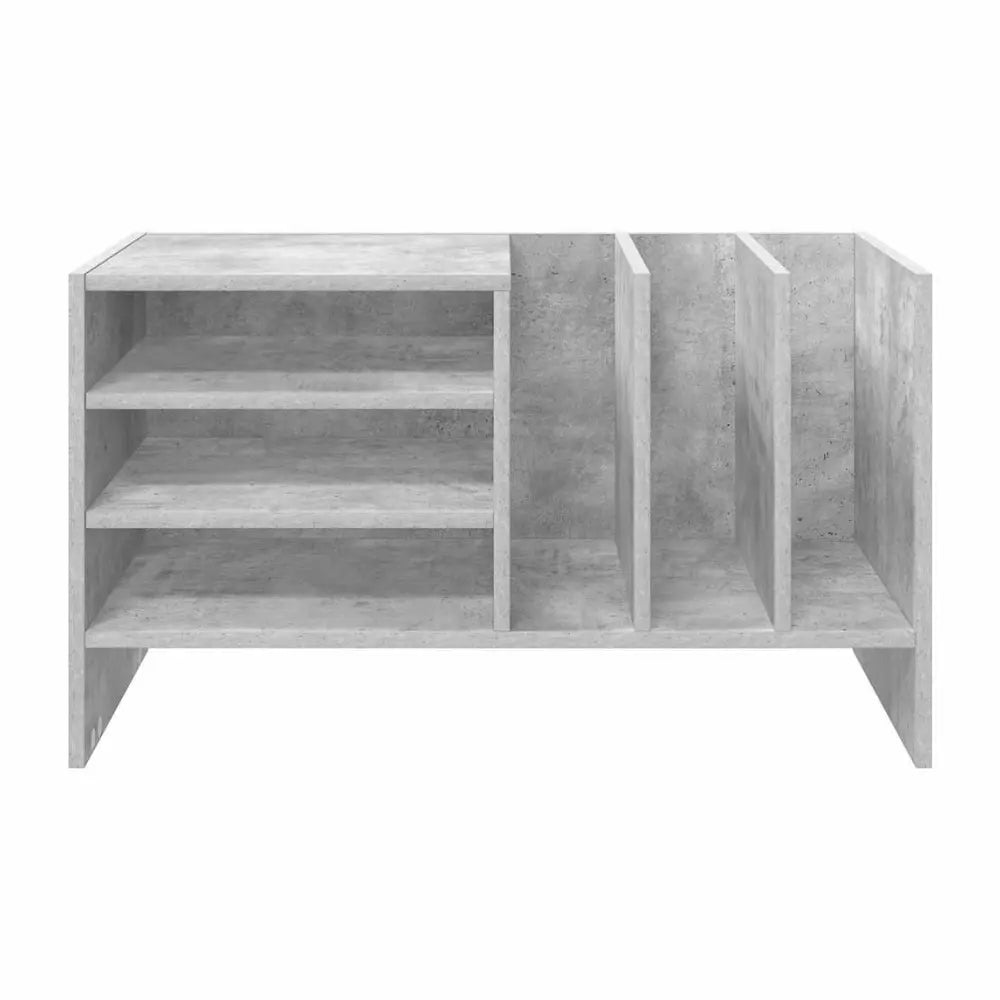 Meuble Vinyle pour Platine Gris Béton 78,5 cm | Belio