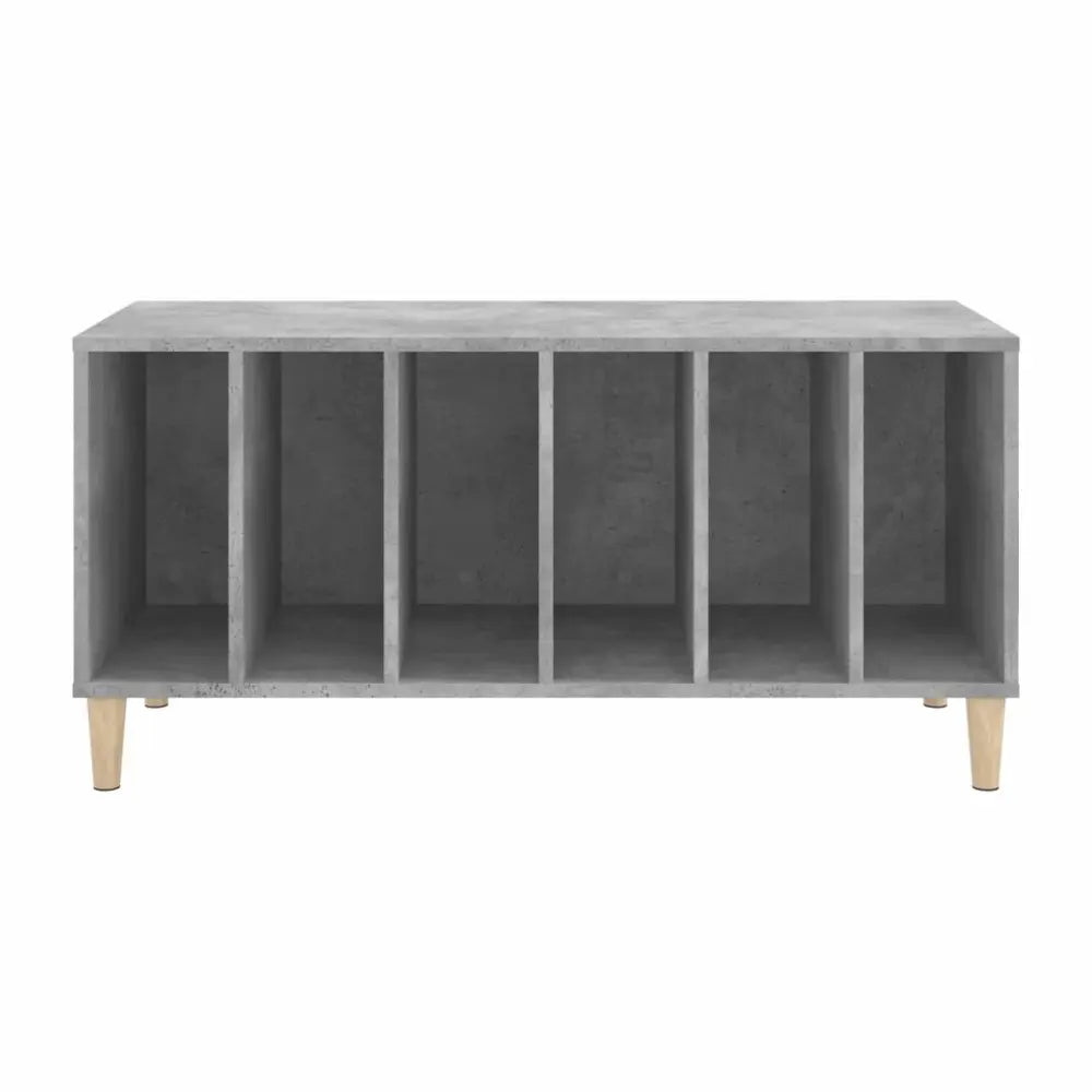 Meuble Vinyle pour Platine Gris Béton 100 cm | Dameli