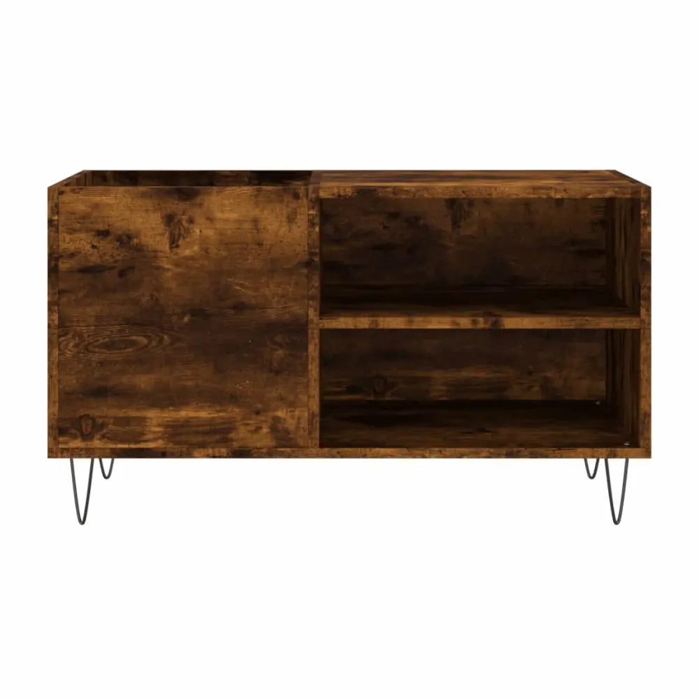 Meuble Vinyle pour Platine Chêne Fumé 85 cm | Norys