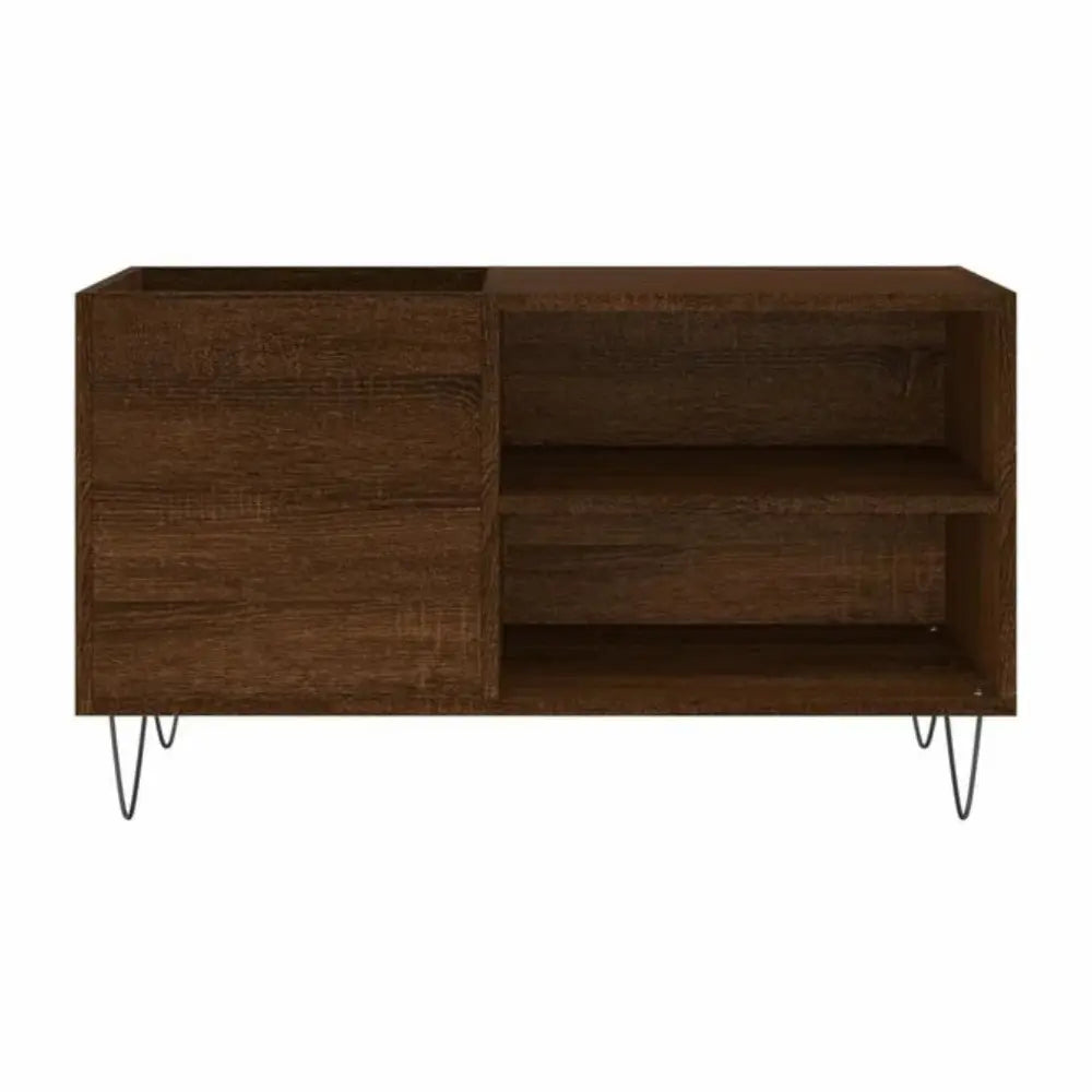 Meuble Vinyle pour Platine Chêne Marron 85 cm | Volga